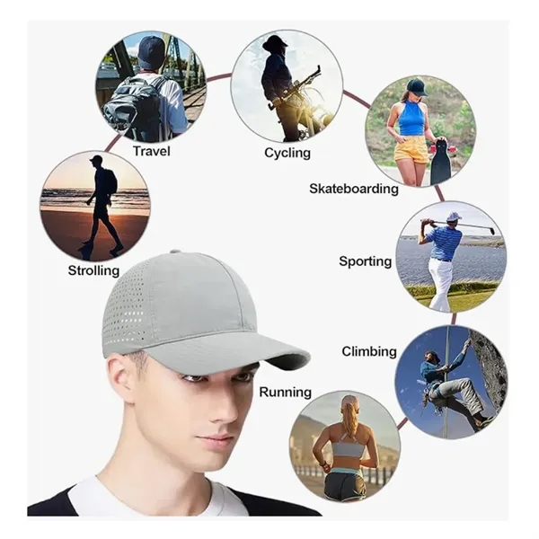 Premium Quick Dry Adjustable Mesh Baseball Hat - Premium Quick Dry Adjustable Mesh Baseball Hat - Image 5 of 7