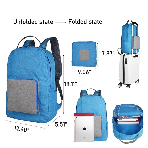 Lightweight Foldable Backpack with Trolley Sleeve - Lightweight Foldable Backpack with Trolley Sleeve - Image 7 of 7