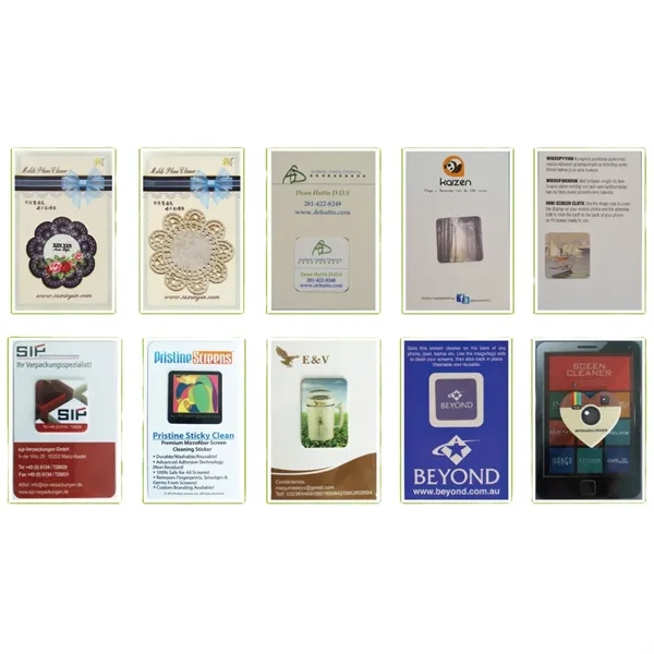 1.2" x 2" Sticky Screen Cleaner Business Card - 1.2" x 2" Sticky Screen Cleaner Business Card - Image 2 of 2
