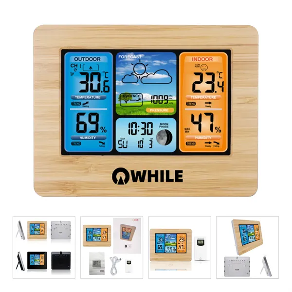 Wireless Weather Station Clock With Outdoor Sensor