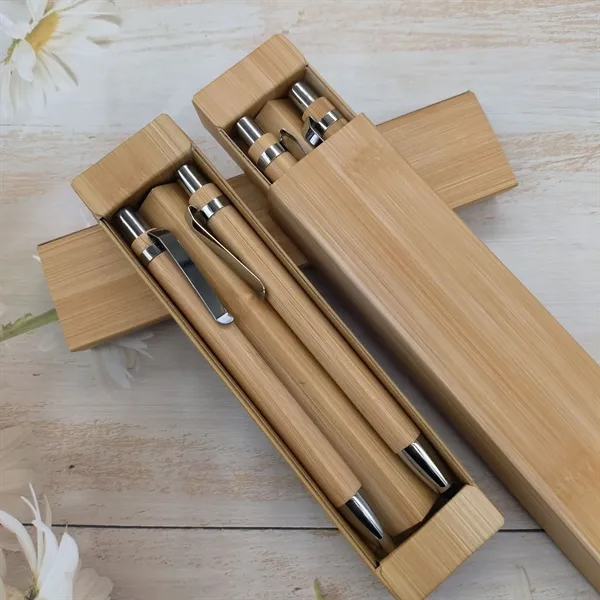 Bamboo Ballpoint Pen Set - Bamboo Ballpoint Pen Set - Image 1 of 5