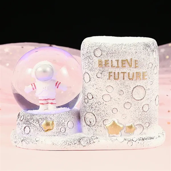 Cartoon Sparkling Snow Crystal Ball Pen Holder - Cartoon Sparkling Snow Crystal Ball Pen Holder - Image 6 of 6