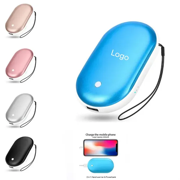 2-in-1 Hand Warmer with 5200 mAh powerbank - 2-in-1 Hand Warmer with 5200 mAh powerbank - Image 0 of 4
