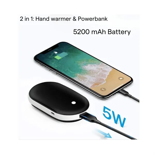 2-in-1 Hand Warmer with 5200 mAh powerbank - 2-in-1 Hand Warmer with 5200 mAh powerbank - Image 1 of 4