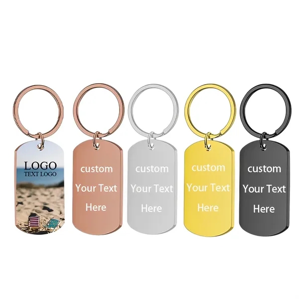 Photo Keychain With Text Unique Engraved - Photo Keychain With Text Unique Engraved - Image 1 of 6