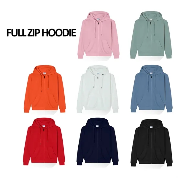Zip-Up Stand Collar Jacket Unisex Hoodie Midweight - Zip-Up Stand Collar Jacket Unisex Hoodie Midweight - Image 3 of 5