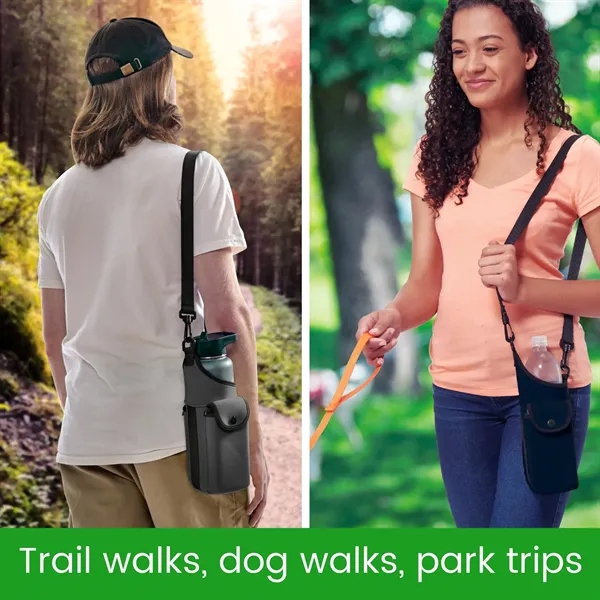 Neoprene Water Bottle Sling Bag with Phone Pouch - Neoprene Water Bottle Sling Bag with Phone Pouch - Image 1 of 2