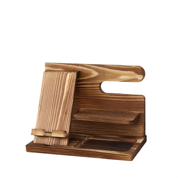 Wooden Phone Docking Station Stand - Wooden Phone Docking Station Stand - Image 3 of 5