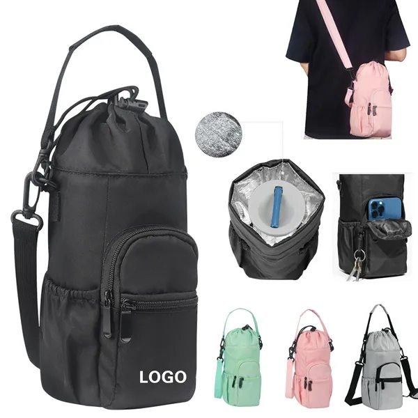 Insulated Water Bottle Holder with Strap - Insulated Water Bottle Holder with Strap - Image 0 of 4