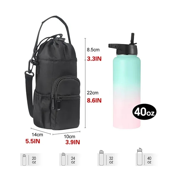 Insulated Water Bottle Holder with Strap - Insulated Water Bottle Holder with Strap - Image 1 of 4