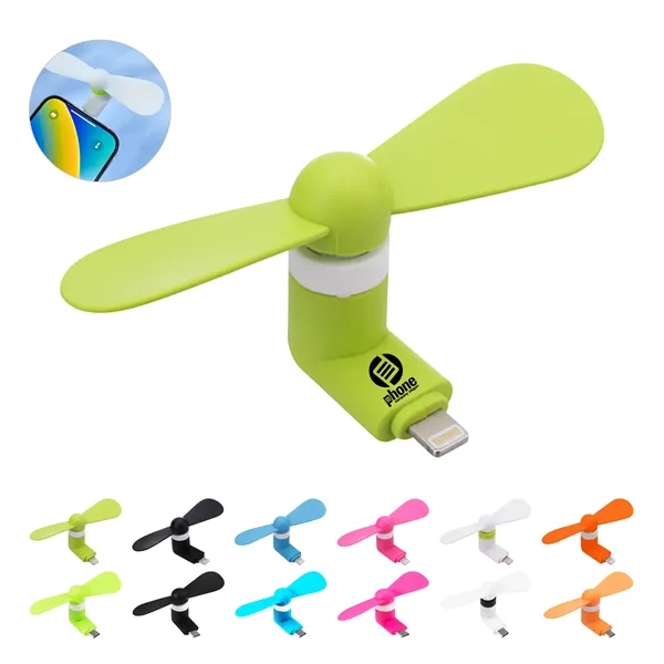 2 in 1 Mini Phone Fan - 2 in 1 Mini Phone Fan - Image 0 of 12