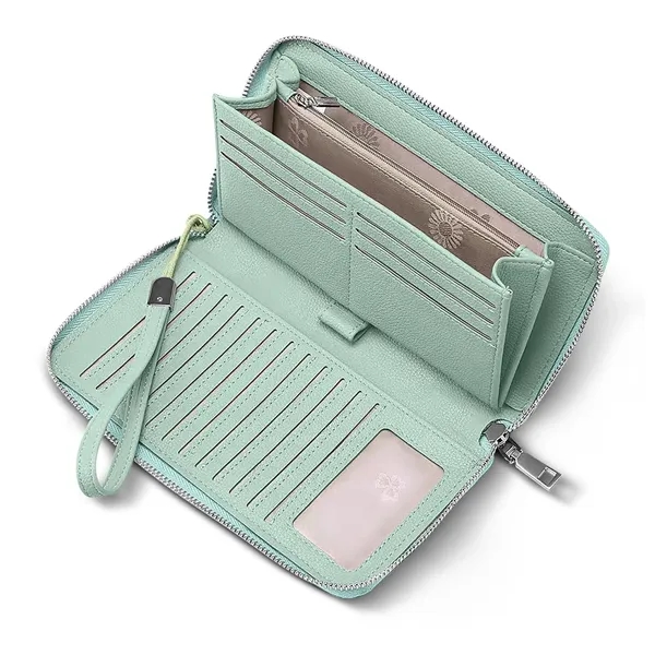 Leather Large Capacity Zip Around Wallet - Leather Large Capacity Zip Around Wallet - Image 2 of 7