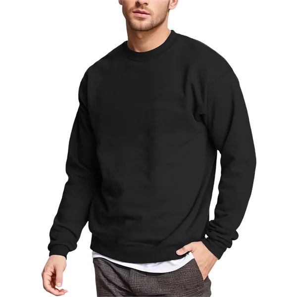 Fleece Cotton-Blend Pullover Crewneck Sweatshirt - Fleece Cotton-Blend Pullover Crewneck Sweatshirt - Image 1 of 9