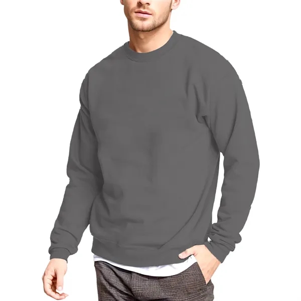 Fleece Cotton-Blend Pullover Crewneck Sweatshirt - Fleece Cotton-Blend Pullover Crewneck Sweatshirt - Image 7 of 9