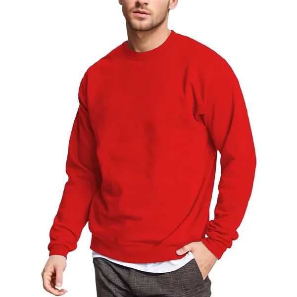 Fleece Cotton-Blend Pullover Crewneck Sweatshirt - Fleece Cotton-Blend Pullover Crewneck Sweatshirt - Image 8 of 9