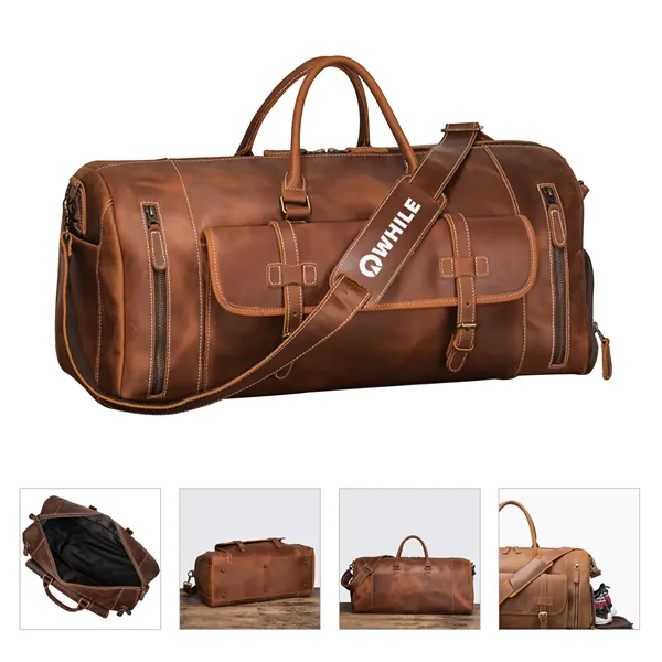 Large Leather Duffle Bag - Large Leather Duffle Bag - Image 0 of 6