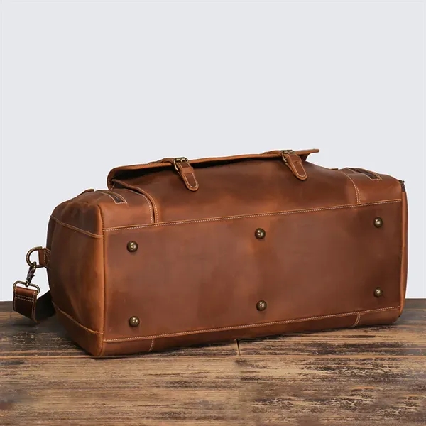 Large Leather Duffle Bag - Large Leather Duffle Bag - Image 2 of 6