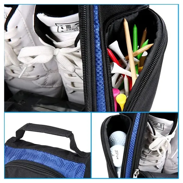 600D Golf Shoe Bags With Pockets - 600D Golf Shoe Bags With Pockets - Image 2 of 7