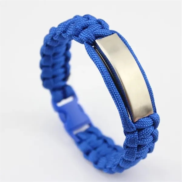 Paracord Bracelet with Metal Plate - Paracord Bracelet with Metal Plate - Image 1 of 6