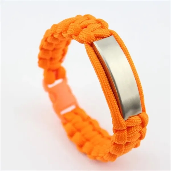Paracord Bracelet with Metal Plate - Paracord Bracelet with Metal Plate - Image 2 of 6