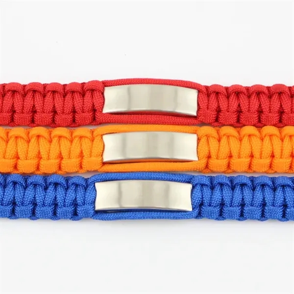 Paracord Bracelet with Metal Plate - Paracord Bracelet with Metal Plate - Image 4 of 6