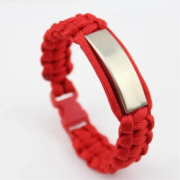 Paracord Bracelet with Metal Plate - Paracord Bracelet with Metal Plate - Image 5 of 6
