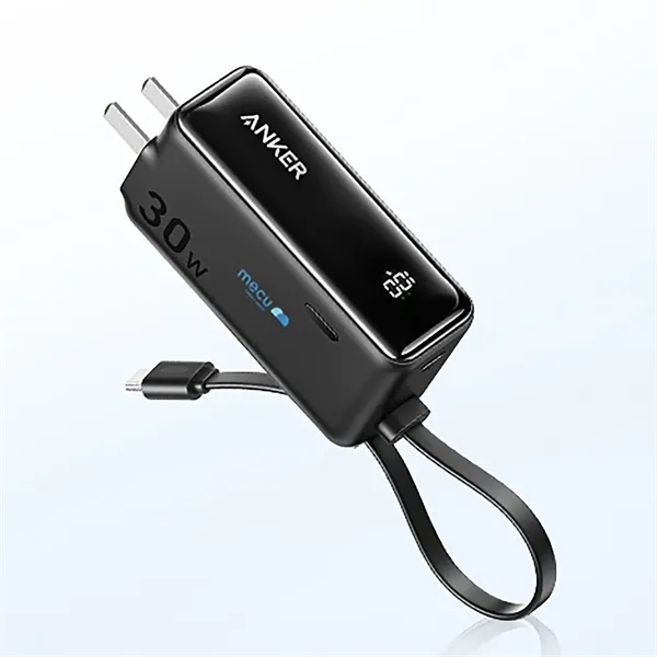 Anker 3-in-1 Power Bank (30W, Fusion, Built-In USB-C Cable) - Anker 3-in-1 Power Bank (30W, Fusion, Built-In USB-C Cable) - Image 0 of 4