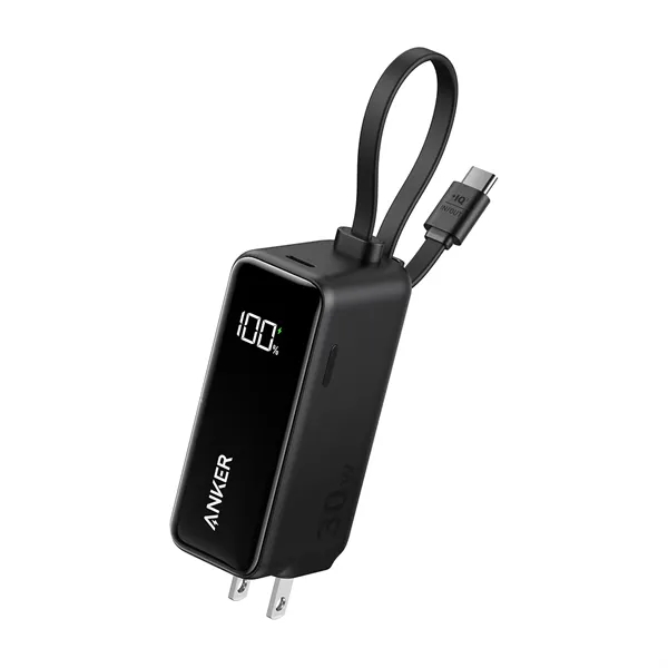 Anker 3-in-1 Power Bank (30W, Fusion, Built-In USB-C Cable) - Anker 3-in-1 Power Bank (30W, Fusion, Built-In USB-C Cable) - Image 3 of 4