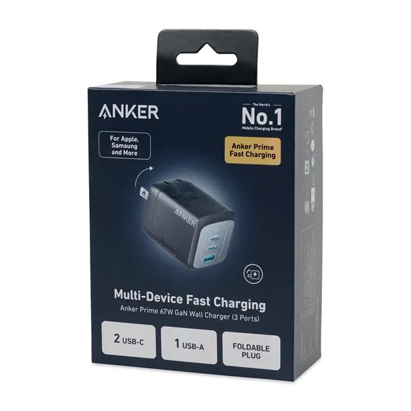 Anker Prime 67W GaN Wall Charger (3 Ports) - Anker Prime 67W GaN Wall Charger (3 Ports) - Image 2 of 2
