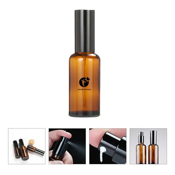 3 2/5 oz Brown Glass Spray Bottle