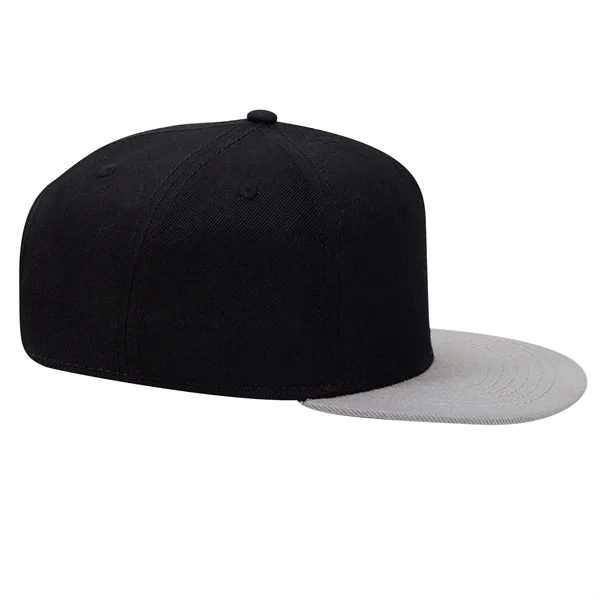 Wool Blend Twill Square Flat Visor "SNAP" 5 Panel Hat - Wool Blend Twill Square Flat Visor "SNAP" 5 Panel Hat - Image 1 of 60