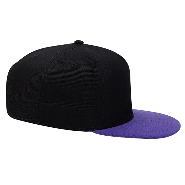 Wool Blend Twill Square Flat Visor "SNAP" 5 Panel Hat - Wool Blend Twill Square Flat Visor "SNAP" 5 Panel Hat - Image 7 of 60