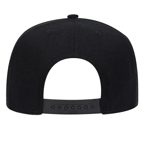 Wool Blend Twill Square Flat Visor "SNAP" 5 Panel Hat - Wool Blend Twill Square Flat Visor "SNAP" 5 Panel Hat - Image 12 of 60
