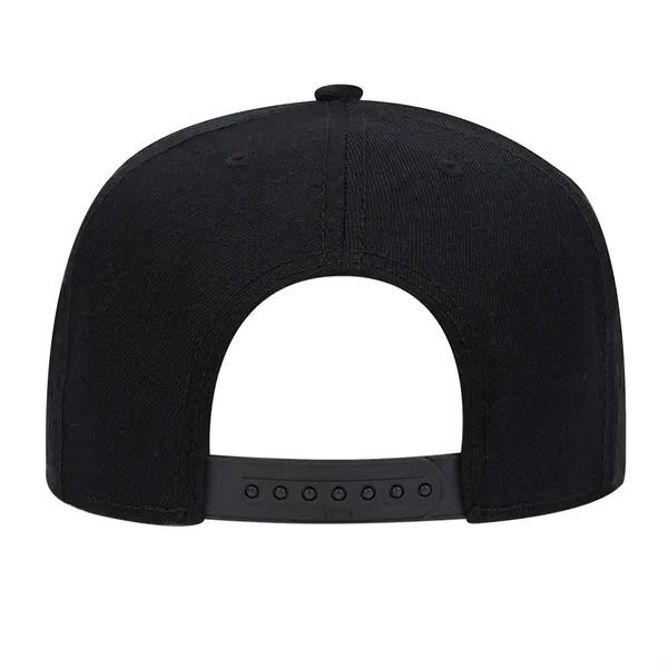 Wool Blend Twill Square Flat Visor "SNAP" 5 Panel Hat - Wool Blend Twill Square Flat Visor "SNAP" 5 Panel Hat - Image 18 of 60
