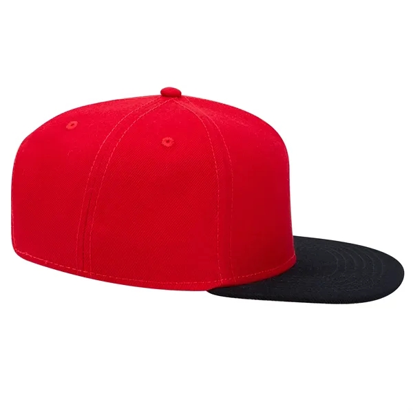 Wool Blend Twill Square Flat Visor "SNAP" 5 Panel Hat - Wool Blend Twill Square Flat Visor "SNAP" 5 Panel Hat - Image 37 of 60