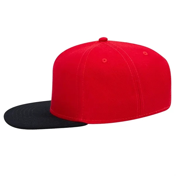 Wool Blend Twill Square Flat Visor "SNAP" 5 Panel Hat - Wool Blend Twill Square Flat Visor "SNAP" 5 Panel Hat - Image 38 of 60