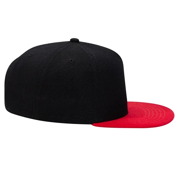Wool Blend Twill Square Flat Visor "SNAP" 5 Panel Hat - Wool Blend Twill Square Flat Visor "SNAP" 5 Panel Hat - Image 43 of 60