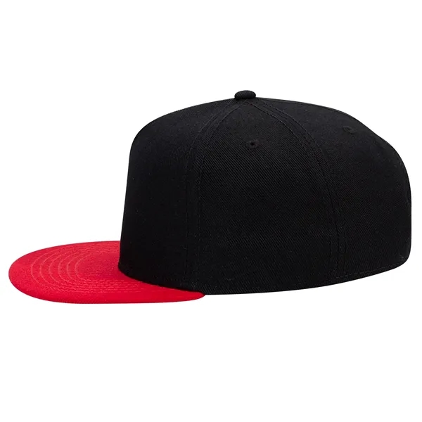 Wool Blend Twill Square Flat Visor "SNAP" 5 Panel Hat - Wool Blend Twill Square Flat Visor "SNAP" 5 Panel Hat - Image 44 of 60