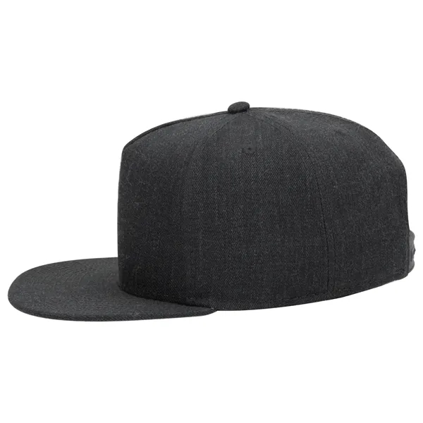 Wool Blend Twill Square Flat Visor "SNAP" 5 Panel Hat - Wool Blend Twill Square Flat Visor "SNAP" 5 Panel Hat - Image 51 of 60