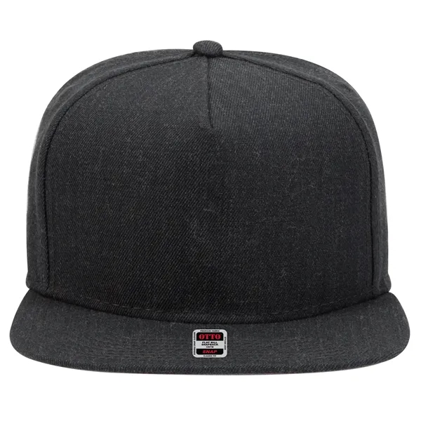 Wool Blend Twill Square Flat Visor "SNAP" 5 Panel Hat - Wool Blend Twill Square Flat Visor "SNAP" 5 Panel Hat - Image 53 of 60