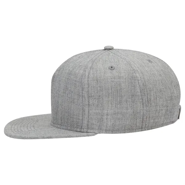 Wool Blend Twill Square Flat Visor "SNAP" 5 Panel Hat - Wool Blend Twill Square Flat Visor "SNAP" 5 Panel Hat - Image 57 of 60