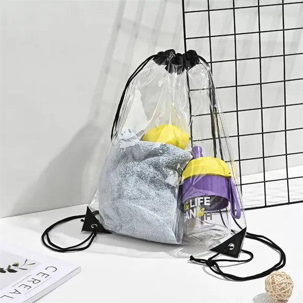 Clear Stadium Drawstring Backpack - Clear Stadium Drawstring Backpack - Image 16 of 26