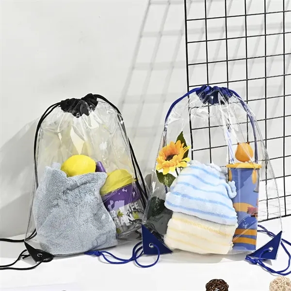 Clear Stadium Drawstring Backpack - Clear Stadium Drawstring Backpack - Image 17 of 26