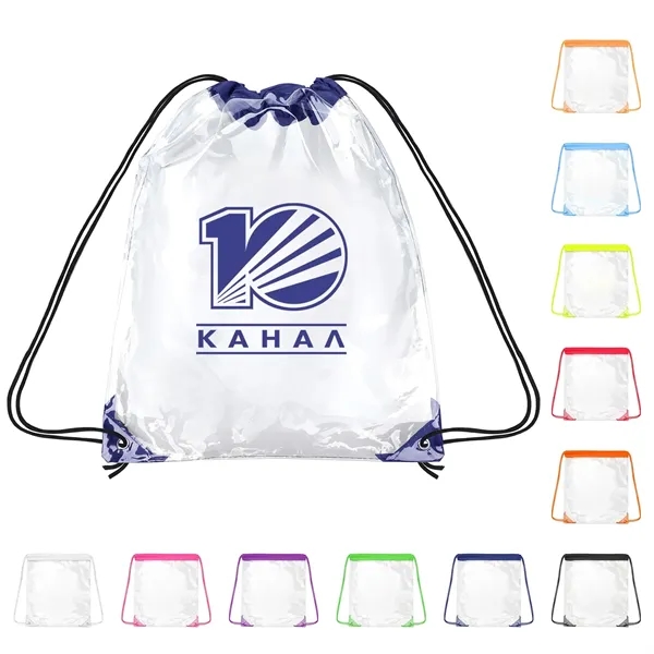 Clear Stadium Drawstring Backpack - Clear Stadium Drawstring Backpack - Image 20 of 26