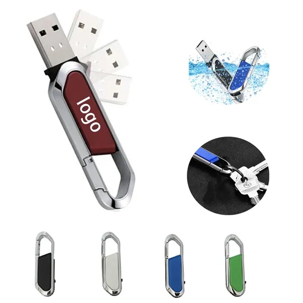 2 GB Carabiner Swivel USB Drive - 2 GB Carabiner Swivel USB Drive - Image 1 of 1