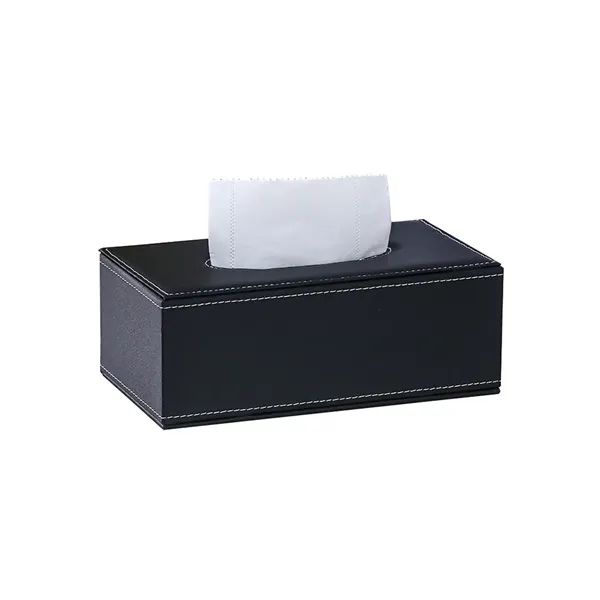 Rectangular PU Leather Tissue Box Holder - Rectangular PU Leather Tissue Box Holder - Image 1 of 6