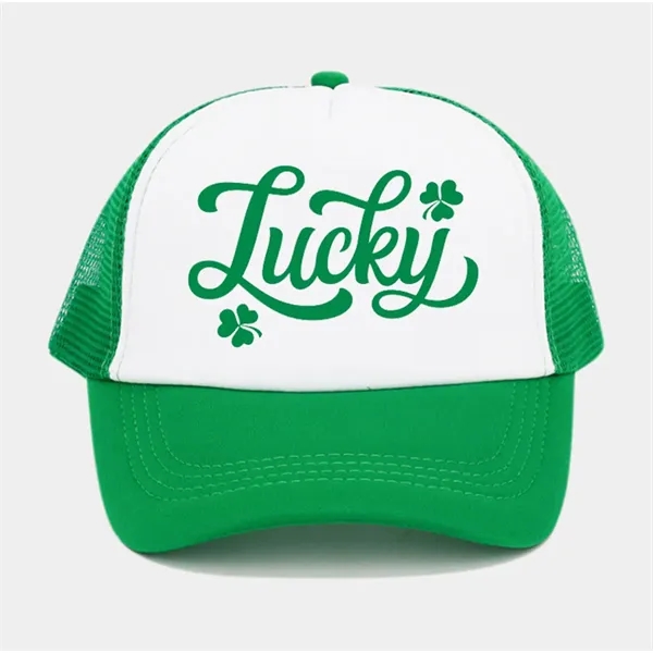 Adjustable Lucky Clover Baseball Cap for St. Patrick's Day - Adjustable Lucky Clover Baseball Cap for St. Patrick's Day - Image 2 of 4