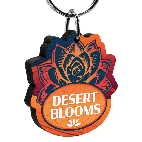 1/8" Ultra Vivid Recycled Wood Keychains - 1/8" Ultra Vivid Recycled Wood Keychains - Image 0 of 11