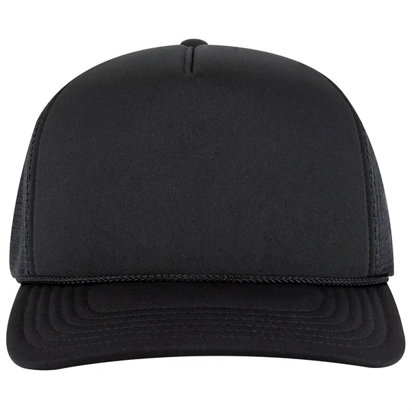 5 Panel High Crown Polyester Mesh Back Trucker Hat - 5 Panel High Crown Polyester Mesh Back Trucker Hat - Image 3 of 9