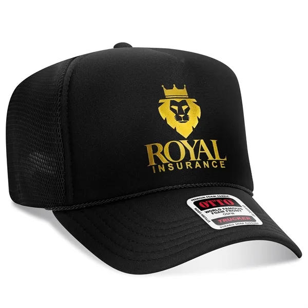 5 Panel High Crown Polyester Mesh Back Trucker Hat - 5 Panel High Crown Polyester Mesh Back Trucker Hat - Image 0 of 9